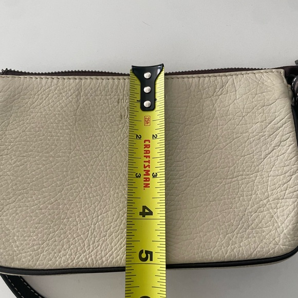 Michaelangelo Crossbody Handbag Soft Leather 2 Tone Cream Purse Made In Italy - Picture 10 of 12